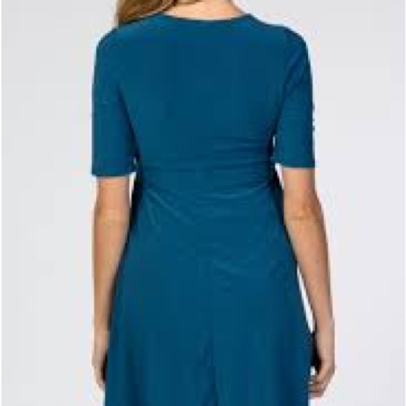 PinkBlush - Teal Waist Tie Nursing Dress - Picture 2 of 2